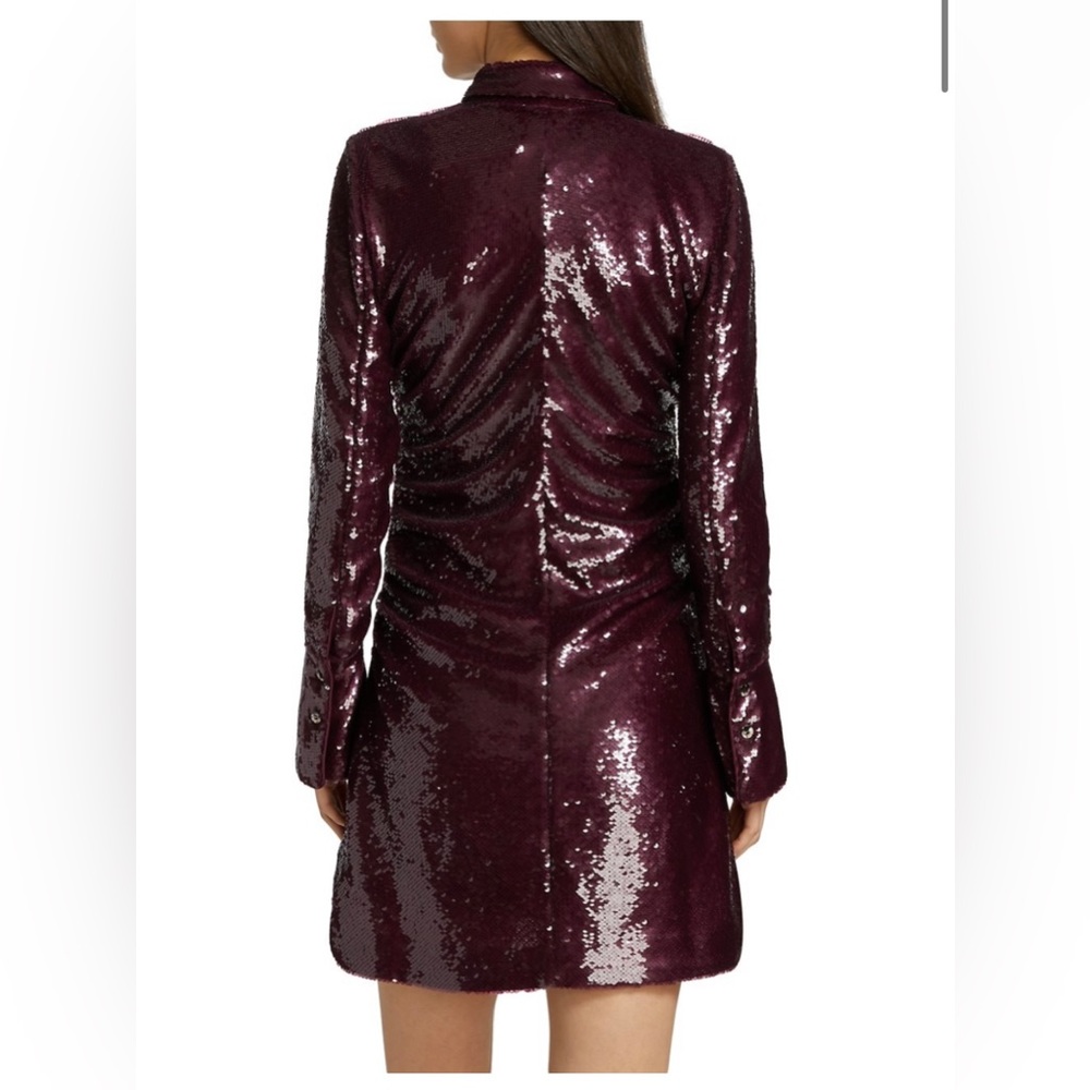 NWT GANNI Sequin shirt dress - Picture 2 of 5
